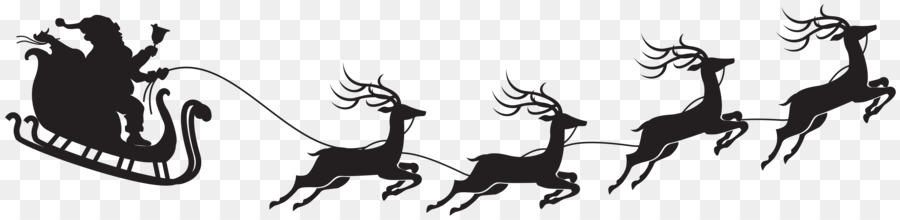 Santa Claus Rudolph Reindeer Silhouette - silhoutte png download - 8000*1953 - Free Transparent Santa Claus png Download.