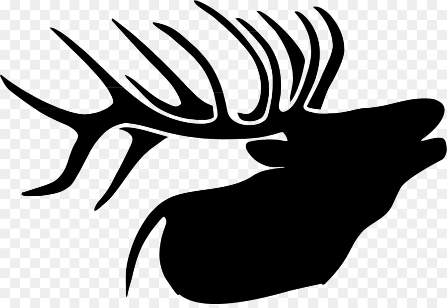Clip Arts Related To : Reindeer Silhouette White-tailed deer Clip art - s.....