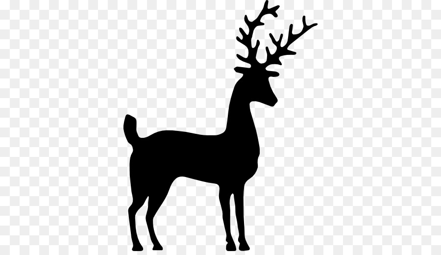 Reindeer Silhouette - deer png download - 512*512 - Free Transparent Deer png Download.