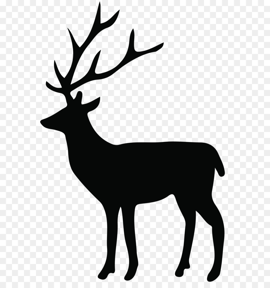 Reindeer Silhouette White-tailed deer Clip art - Deer Silhouette PNG Transparent Clip Art Image png download - 5487*8000 - Free Transparent Deer png Download.