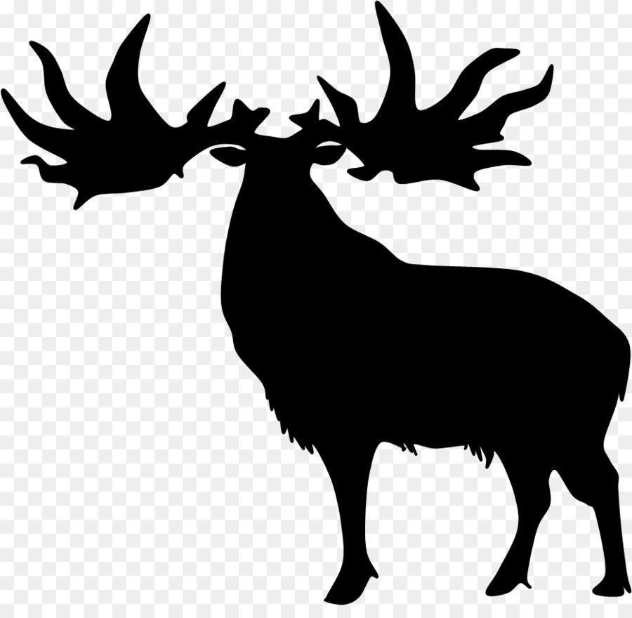 Reindeer Elk Silhouette Antler - deer head png download - 938*898 - Free Transparent Deer png Download.