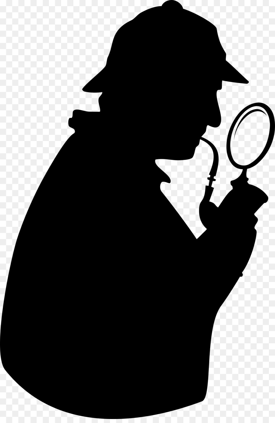 Detective Magnifying glass Sherlock Holmes Clip art - silhouette of characters png download - 1580*2400 - Free Transparent Detective png Download.