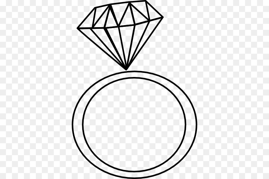 Engagement ring Diamond Wedding ring Clip art - Black And White Engagement Clipart png download - 420*600 - Free Transparent Ring png Download.