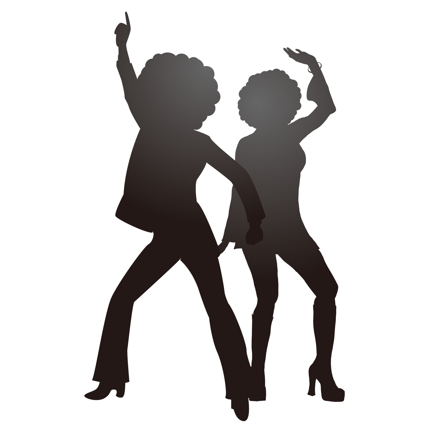 Dance Disco Music Silhouette Vector graphics bailarin