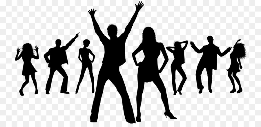 Dance party Stock photography Disco Drawing - Silhouette png download - 811*432 - Free Transparent  png Download.