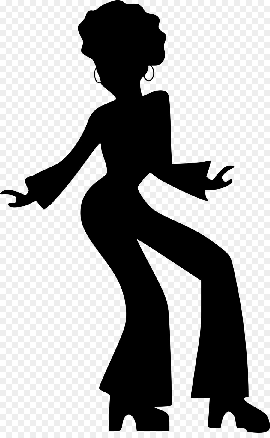 1970s Disco Dance Drawing Clip art - Silhouette png download - 1498*2400 - Free Transparent Disco png Download.