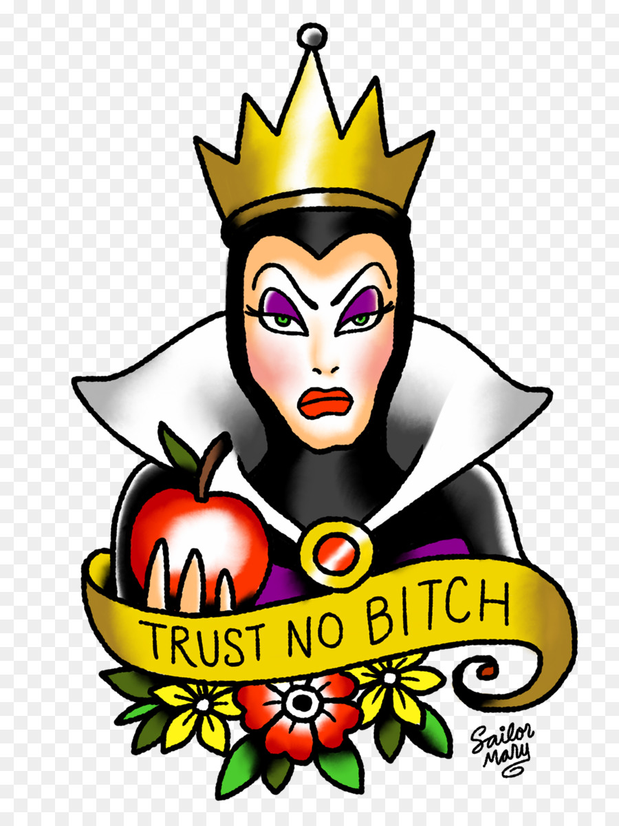 Evil Queen Old school (tattoo) Flash Cattivi Disney - bitch png download - 1200*1600 - Free Transparent Evil Queen png Download.