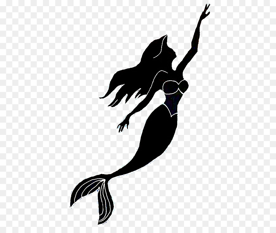 Ariel The Little Mermaid Silhouette Image -  png download - 483*747 - Free Transparent Ariel png Download.
