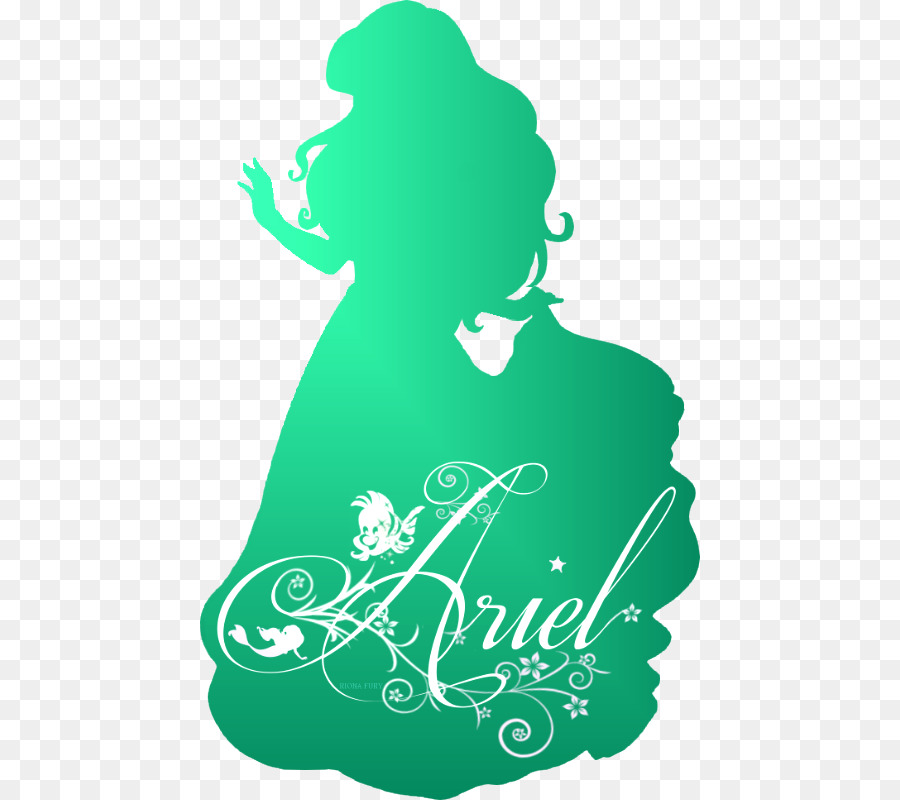 Ariel Rapunzel Princess Aurora Belle Silhouette - Ariel png download - 500*800 - Free Transparent Ariel png Download.