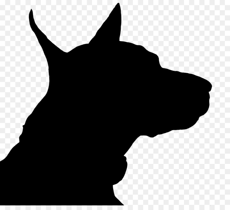 Dobermann Whiskers Silhouette Dog breed Clip art - Silhouette png download - 1280*1141 - Free Transparent Dobermann png Download.