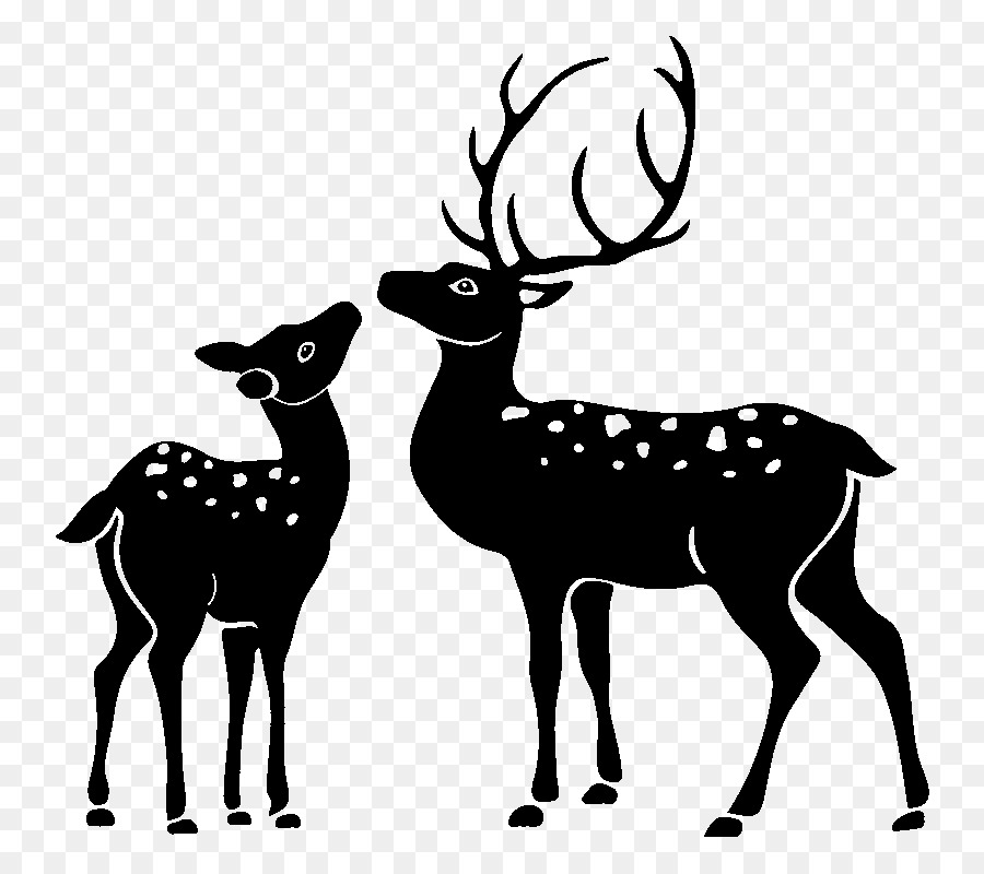 Deer Sticker Silhouette - white deer png download - 800*800 - Free Transparent Deer png Download.