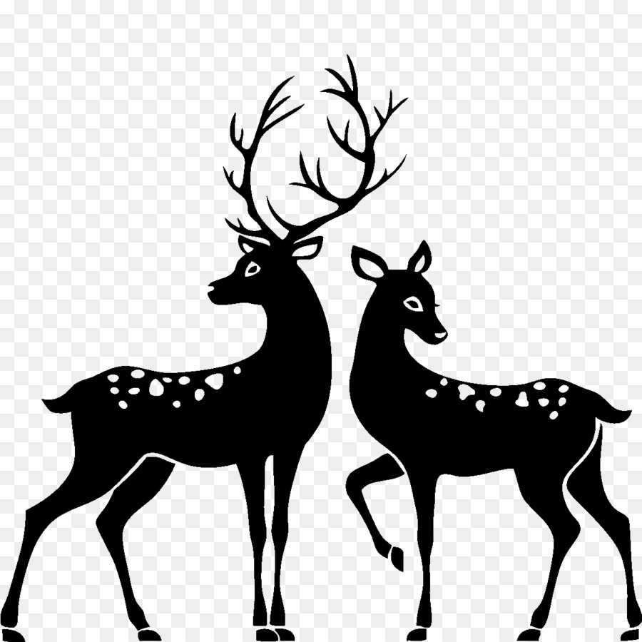 White-tailed deer Silhouette Stag and doe Clip art - deer watercolor png download - 1200*1200 - Free Transparent Deer png Download.