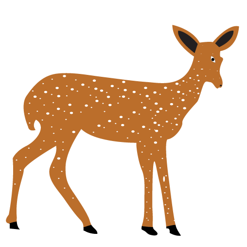 doe with bow clipart download