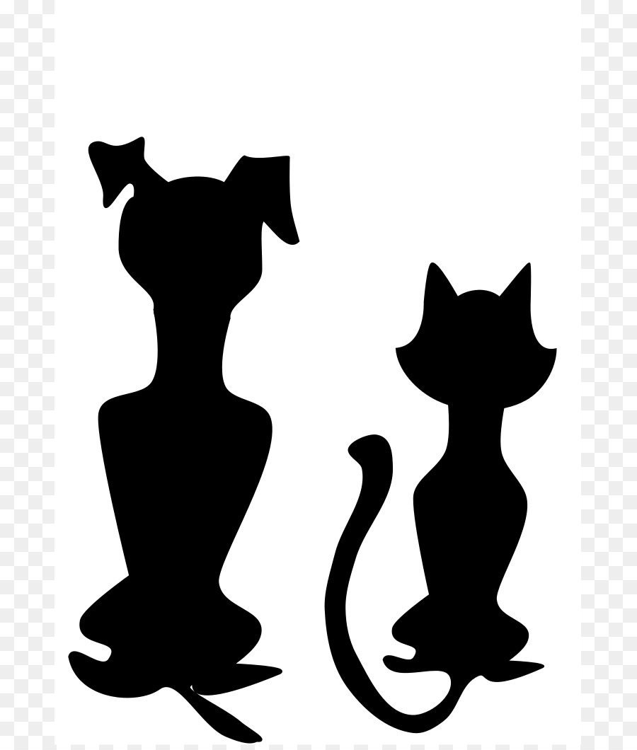 Cat Dog Kitten Silhouette Clip art - Pet Sitter Cliparts png download - 745*1053 - Free Transparent Cat png Download.