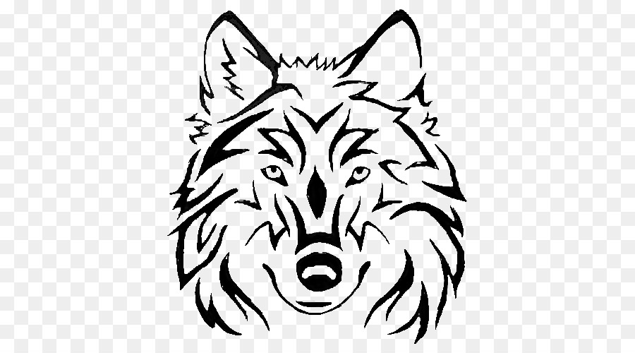 Gray wolf Tattoo Drawing Art Clip art - trace png download - 500*500 - Free Transparent Gray Wolf png Download.