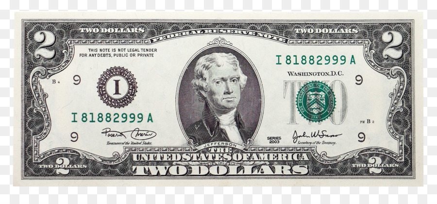 United States Dollar United States two-dollar bill United States one-dollar bill Banknote - Two Dollar Bill png download - 1350*607 - Free Transparent United States png Download.