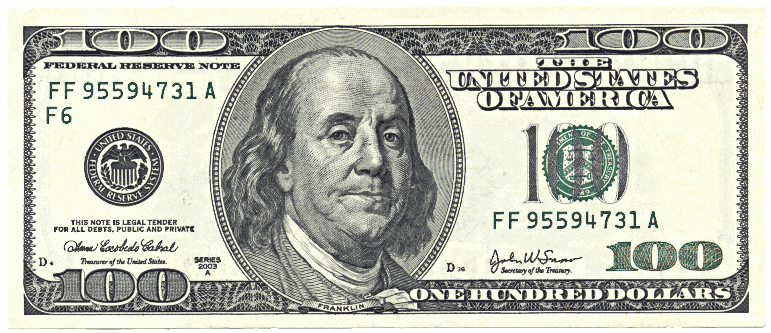 United States Dollar United States One Hundred Dollar Bill United