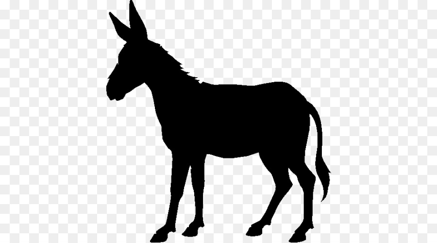 Donkey Silhouette Drawing Clip art - donkey png download - 500*500 - Free Transparent Donkey png Download.
