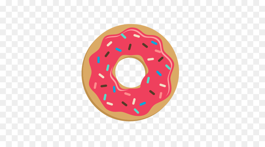 Doughnut Cartoon - Pink Donut png download - 500*500 - Free Transparent Doughnut png Download.