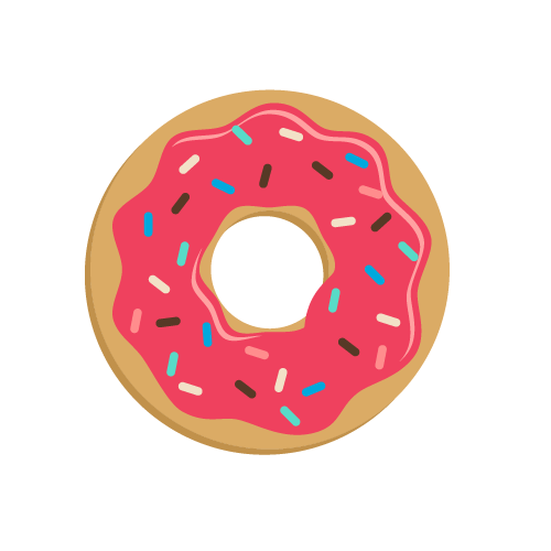 Doughnut Cartoon - Pink Donut png download - 500*500 - Free Transparent  Doughnut png Download. - Clip Art Library