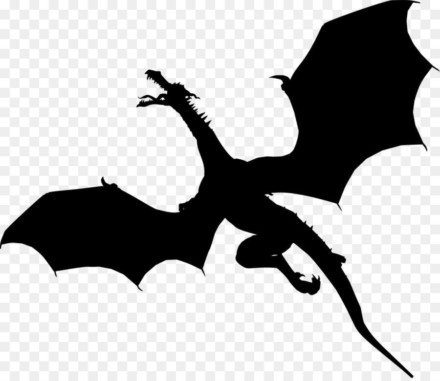 Dragon Silhouette Clip art - flying png download - 960*826 - Free Transparent Dragon png Download.