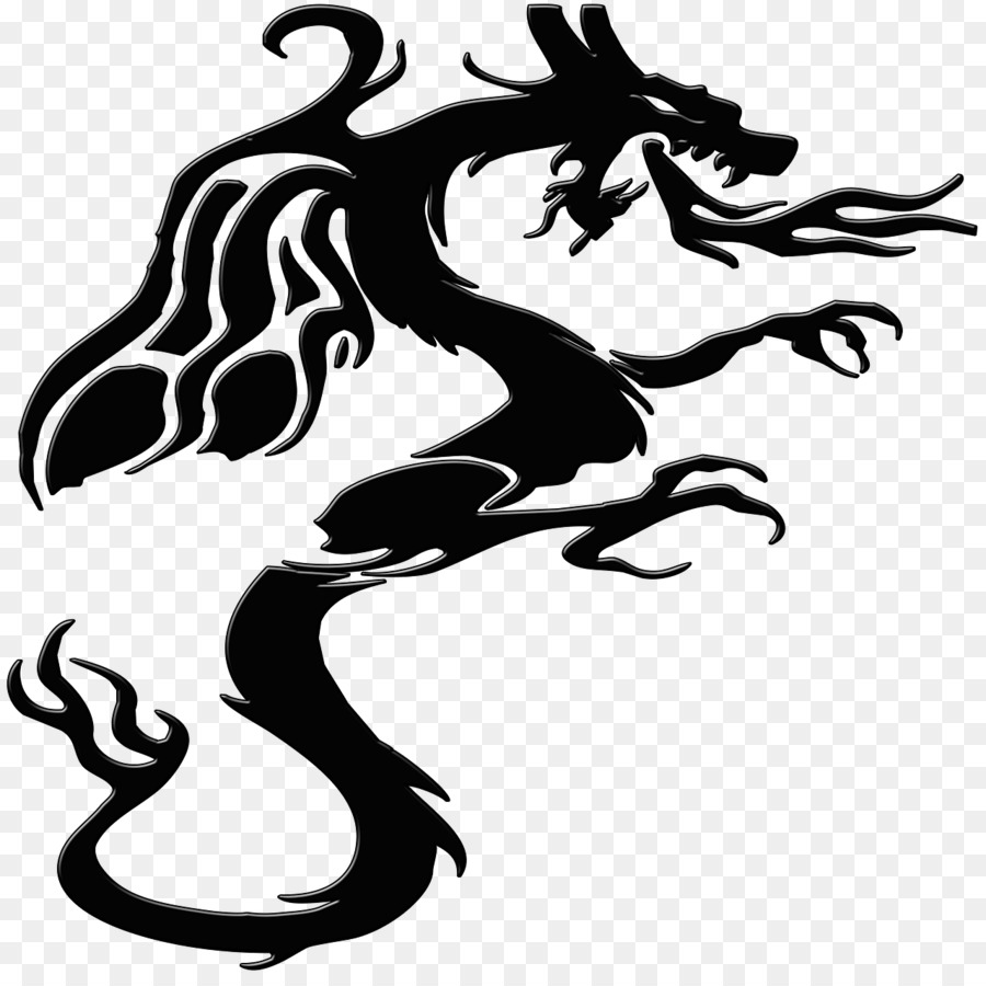 Dragon Silhouette Clip art - Creature png download - 1280*1280 - Free Transparent Dragon png Download.