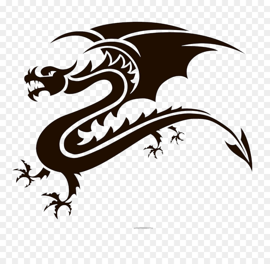 Tattoo Dragon Illustration - Traditional dragon tattoo pattern decorative pattern png download - 1100*1058 - Free Transparent Tattoo png Download.