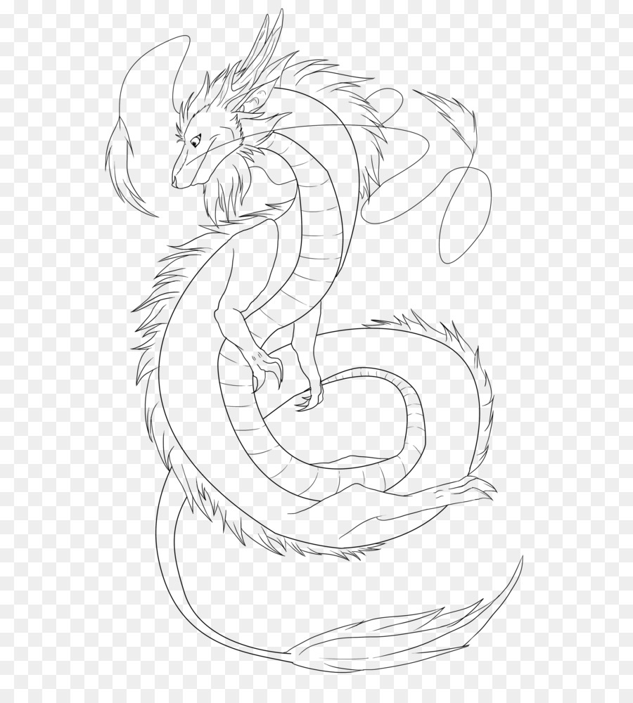 Line art Chinese dragon Drawing China - Chinese dragon png download - 800*1000 - Free Transparent Line Art png Download.