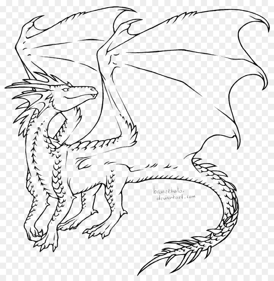 Line art Dragon Scalebound Drawing - dragon png download - 1120*1140 - Free Transparent Line Art png Download.