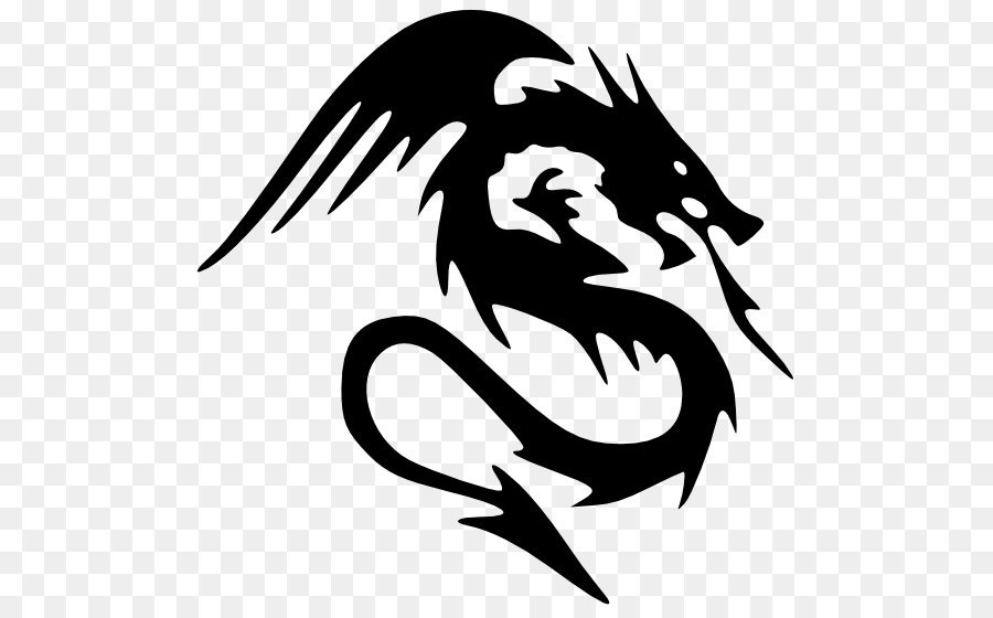 Dragon Black and white Clip art - Dragon Tattoos High-Quality Png png download - 555*555 - Free Transparent Dragon png Download.