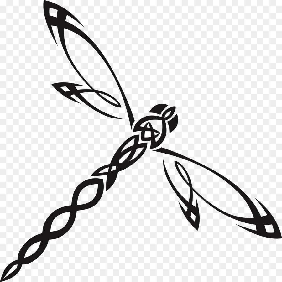 Dragonfly Insect Clip art Line Silhouette - png download - 1583*1440