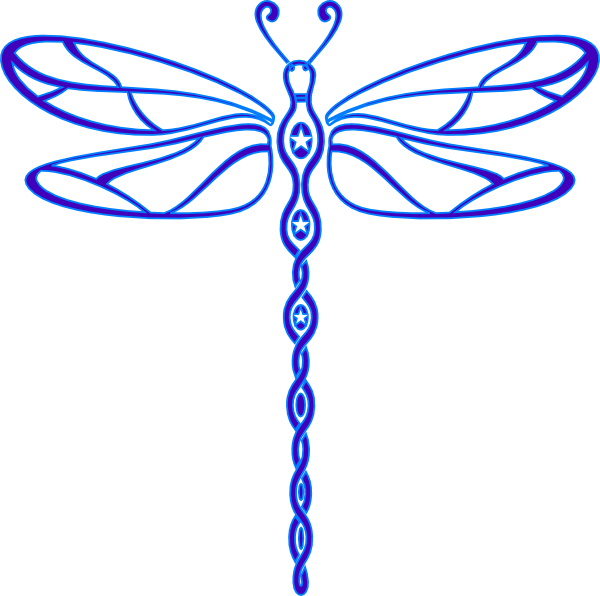 blue dragonfly clipart