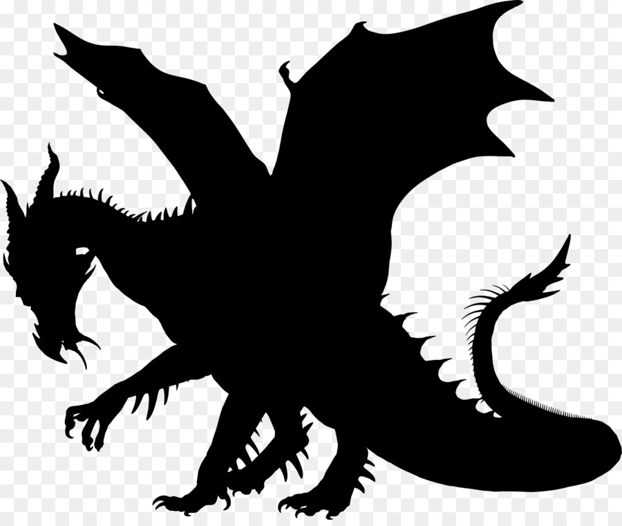 Dragon Drawing Silhouette Clip art - dark png download - 1920*1602 - Free Transparent Dragon png Download.
