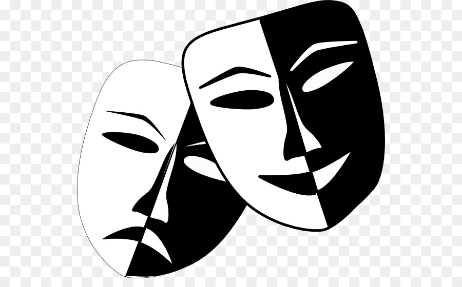 Theatre Drama Mask Play Clip art - Theatre Masks png download - 600*543 - Free Transparent Theatre png Download.
