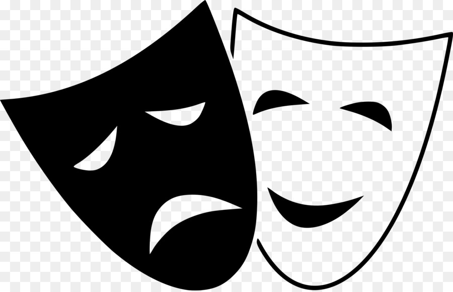 Tragedy Mask Theatre Comedy Clip art - theater png download - 2400*1538 - Free Transparent Tragedy png Download.
