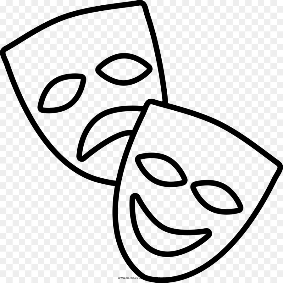 Theatre Mask Drama Drawing Tragedy - mask png download - 1000*1000 - Free Transparent Theatre png Download.