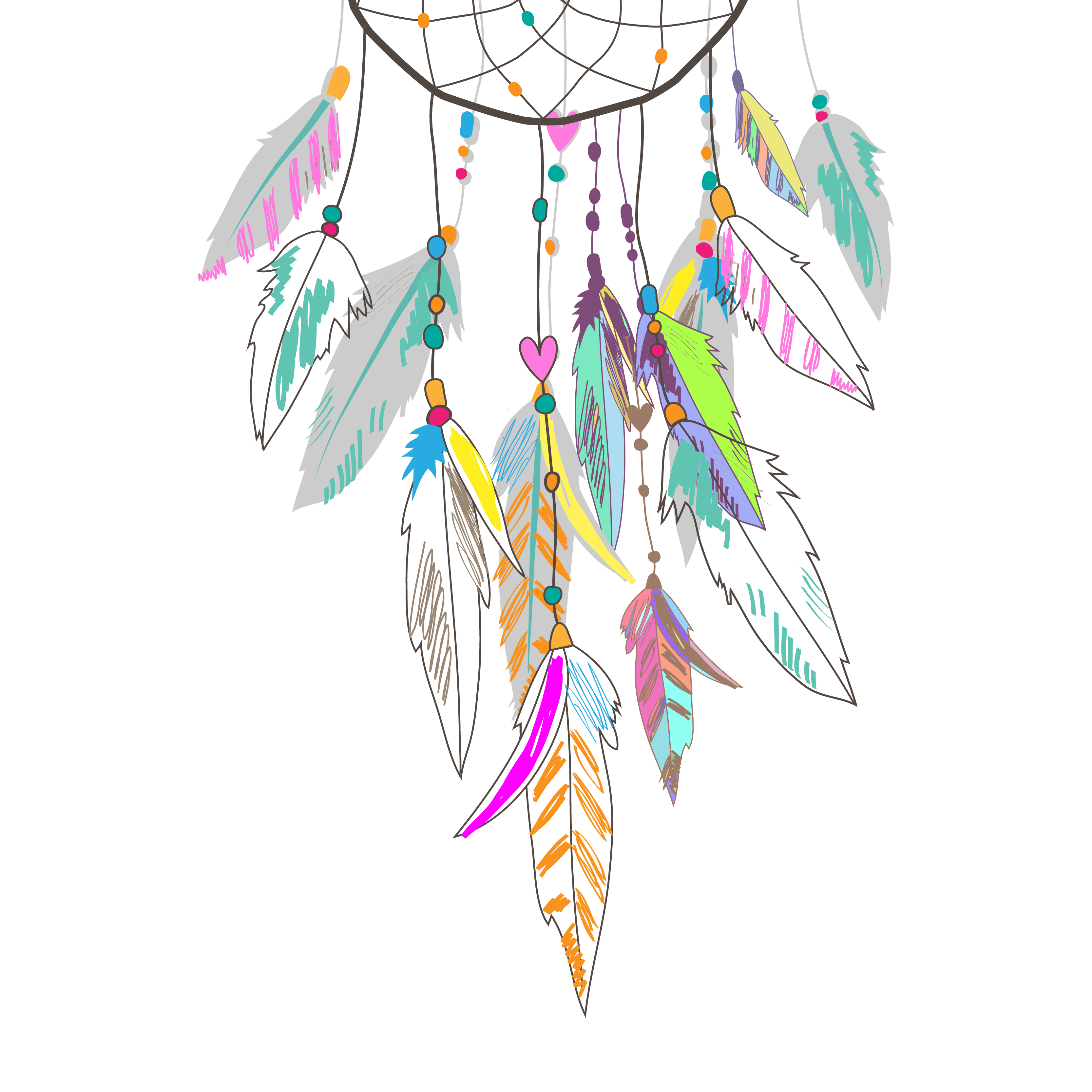 colorful dream catcher drawings
