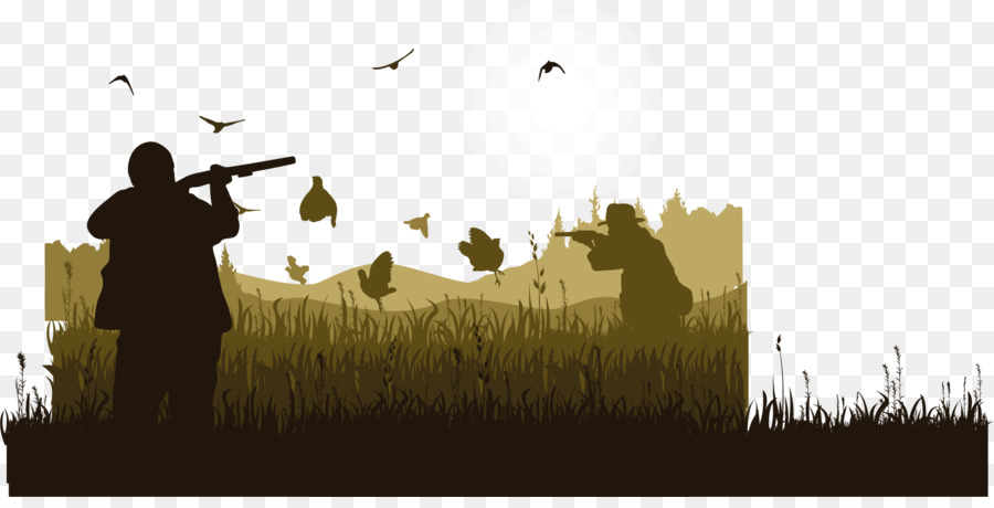 Silhouette Bird Hunting - Hunting wild goose png download - 2102*1052 - Free Transparent Silhouette png Download.