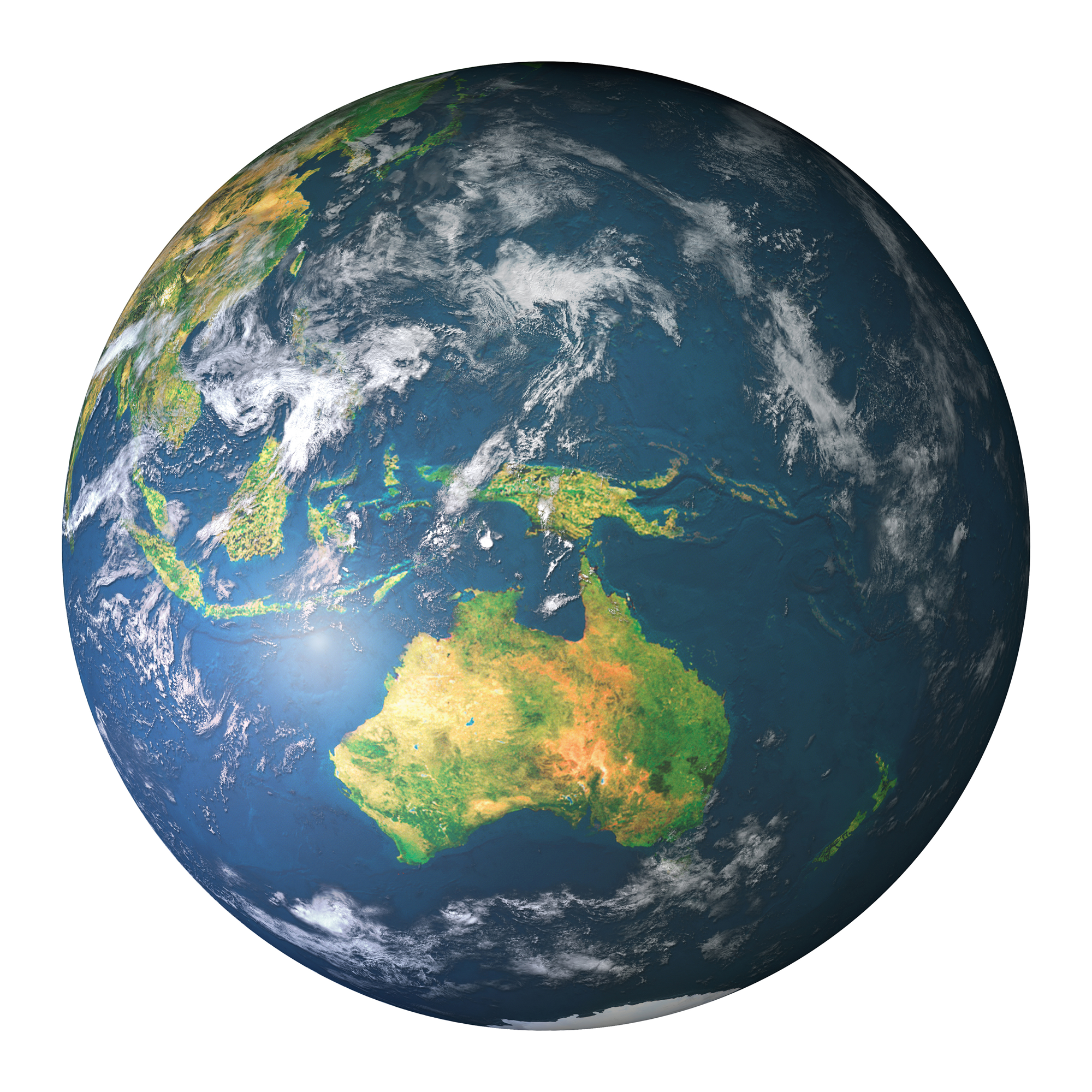 Earth Satellite Download - Blue Earth Australia Top view ...