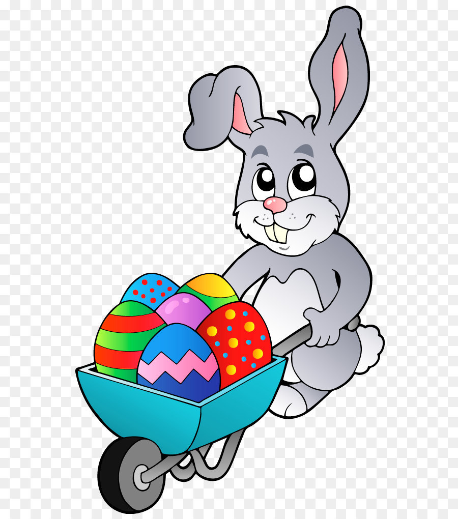 Easter Bunny Easter egg Rabbit Hare - Transparent Easter Bunny with Egg Cart PNG Clipart Picture png download - 640*1010 - Free Transparent Easter Bunny png Download.