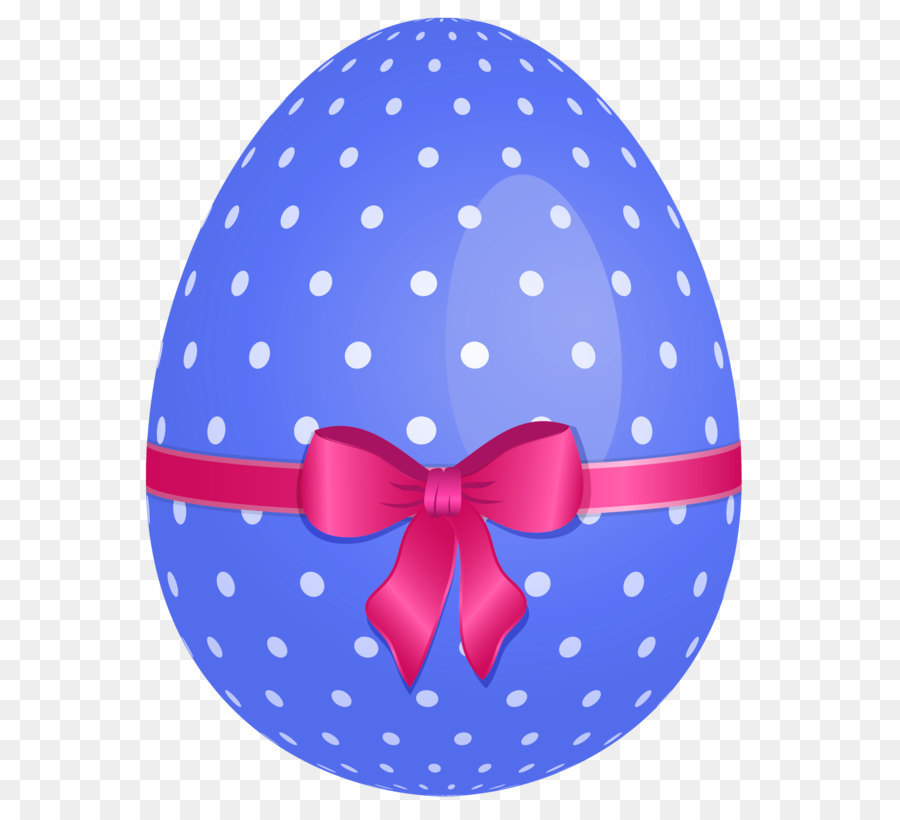 Easter egg - Blue Dotted Easter Egg with Pink Bow PNG Clipart png download - 1458*1818 - Free Transparent Easter Bunny png Download.