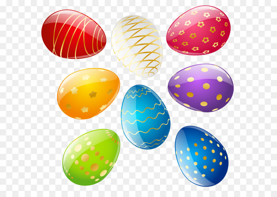 Red Easter egg Clip art - Transparent Easter Deco Eggs Set PNG Clipart png download - 7152*6914 - Free Transparent Easter Egg png Download.