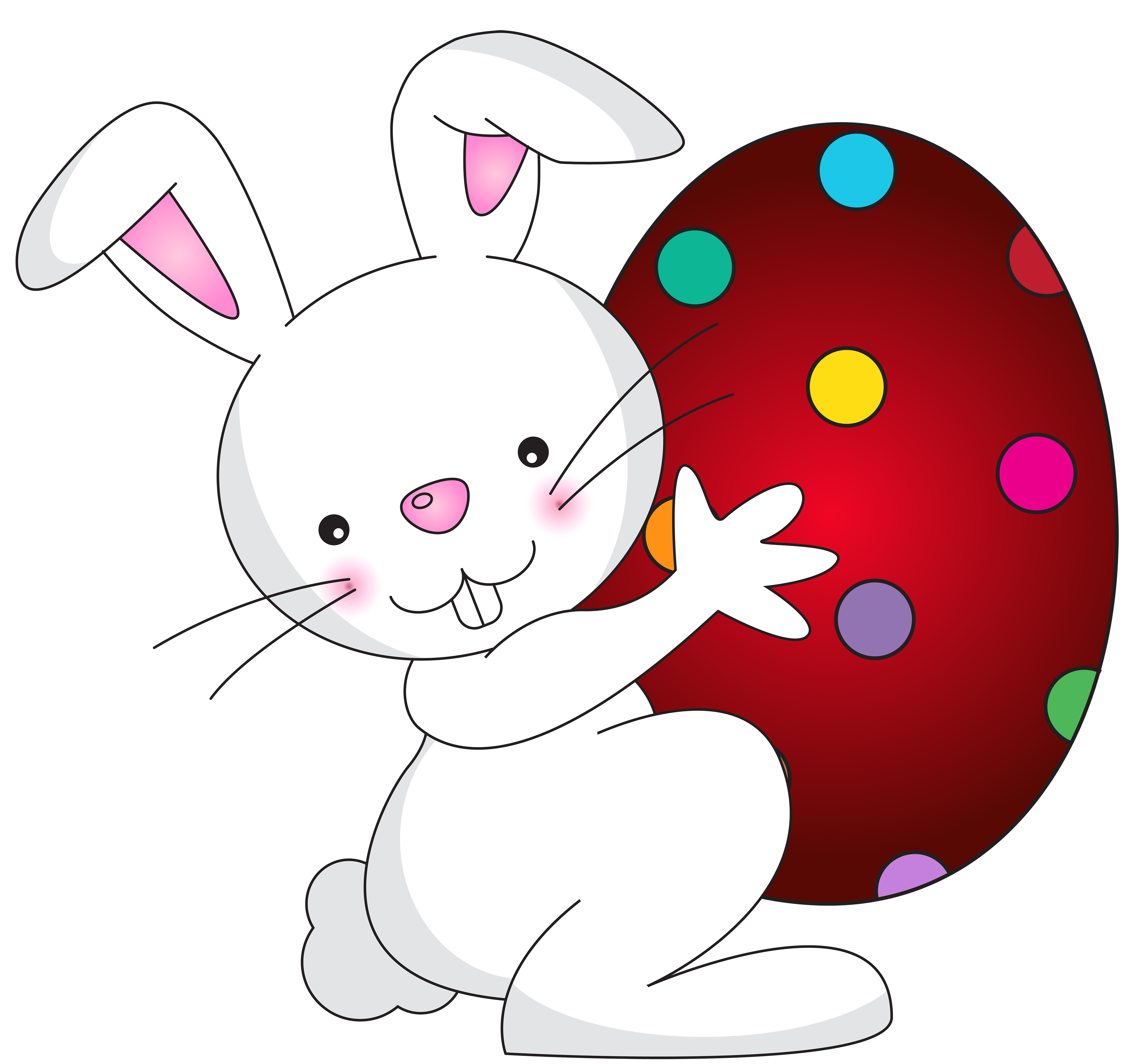 Easter Bunny Clip art - White Easter Bunny Transparent PNG Clip Art