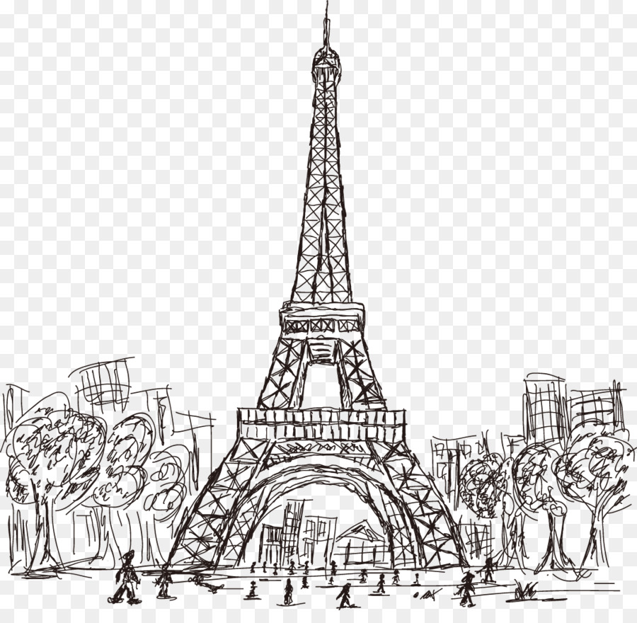 Eiffel Tower Drawing Calendar Illustration - Vector Eiffel Tower in Paris artwork png download - 1067*1022 - Free Transparent Eiffel Tower png Download.