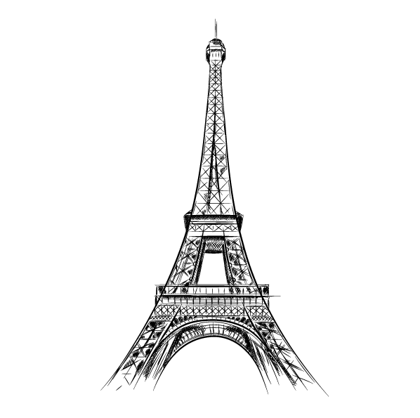Eiffel Tower Drawing Vector Graphics Sketch Illustration Observatoire