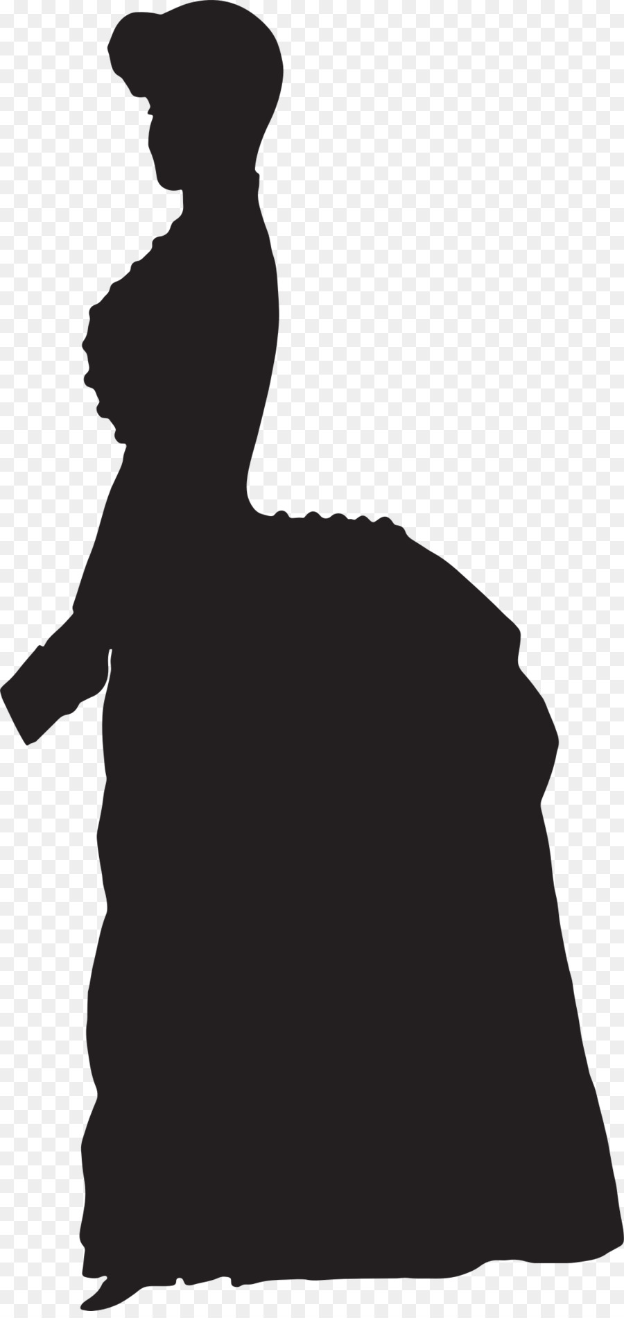 Silhouette Woman Victorian era - Old Time png download - 1084*2276 - Free Transparent Silhouette png Download.