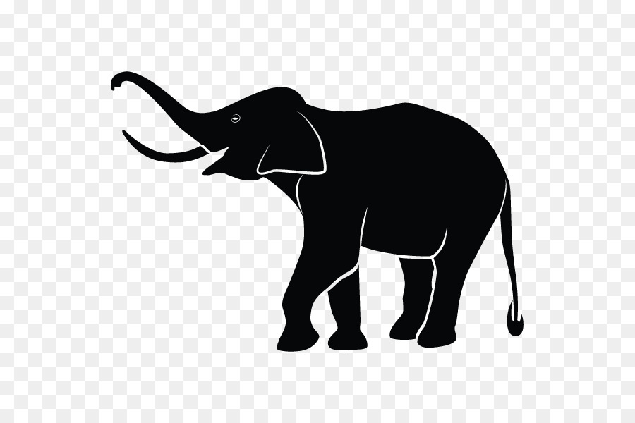Asian elephant Elephantidae Clip art - Silhouette png download - 600*600 - Free Transparent Asian Elephant png Download.