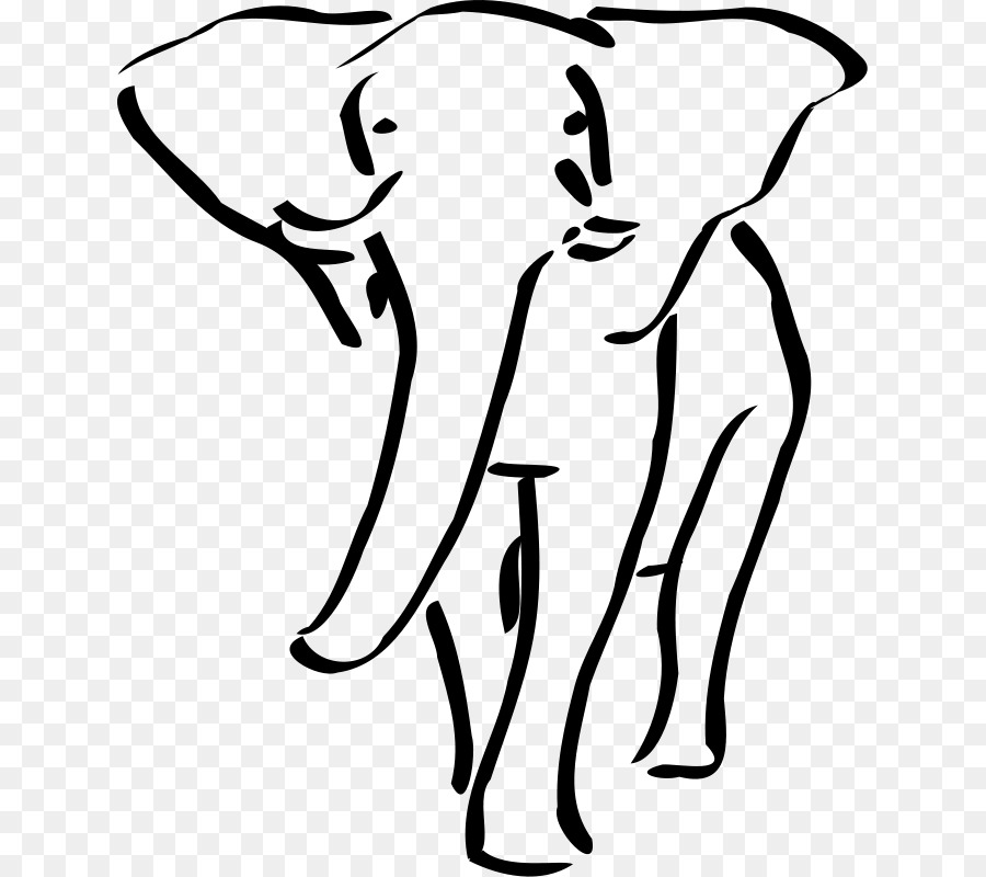 Rhinoceros Elephant Outline Clip art - elephant png download - 685*800 - Free Transparent Rhinoceros png Download.
