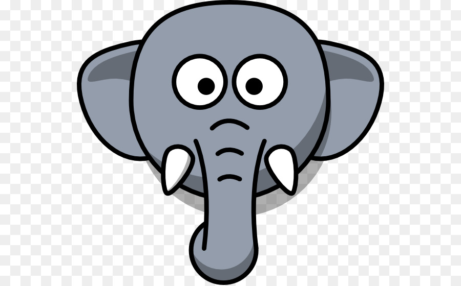 Elephant Cartoon Drawing Clip art - Elephant Head Outline png download - 600*558 - Free Transparent Elephant png Download.