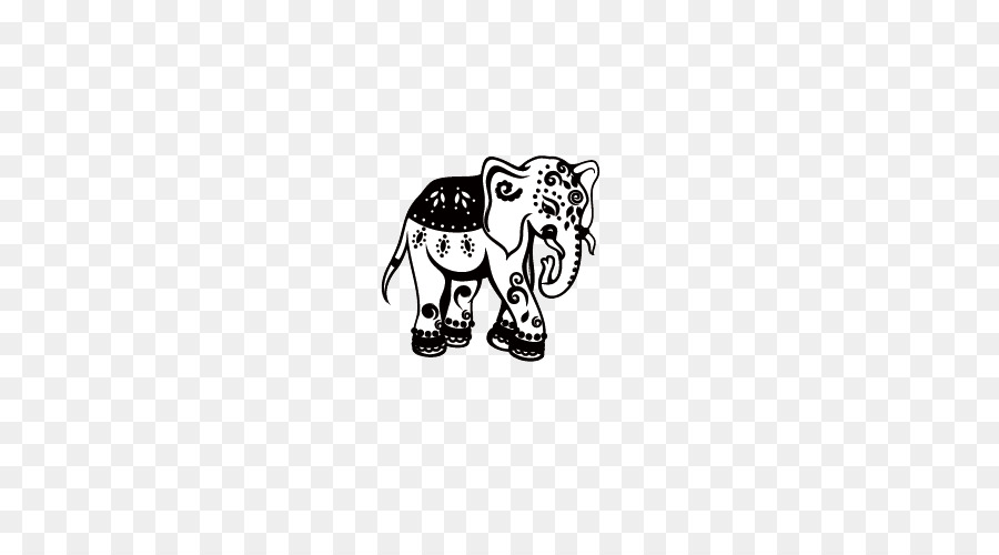 Dog Ganesha Elephant Ornament Sticker - Elephant Printed Vector png download - 500*500 - Free Transparent Dog png Download.
